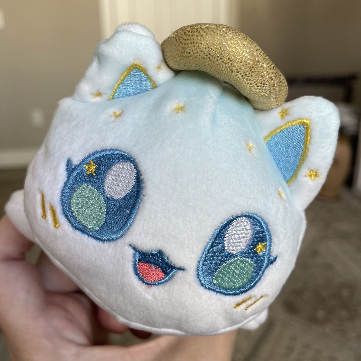 Aphmau Meemeows Blue Angel Gold Wings Halo Plush