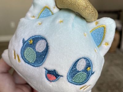 Aphmau Meemeows Blue Angel Gold Wings Halo Plush