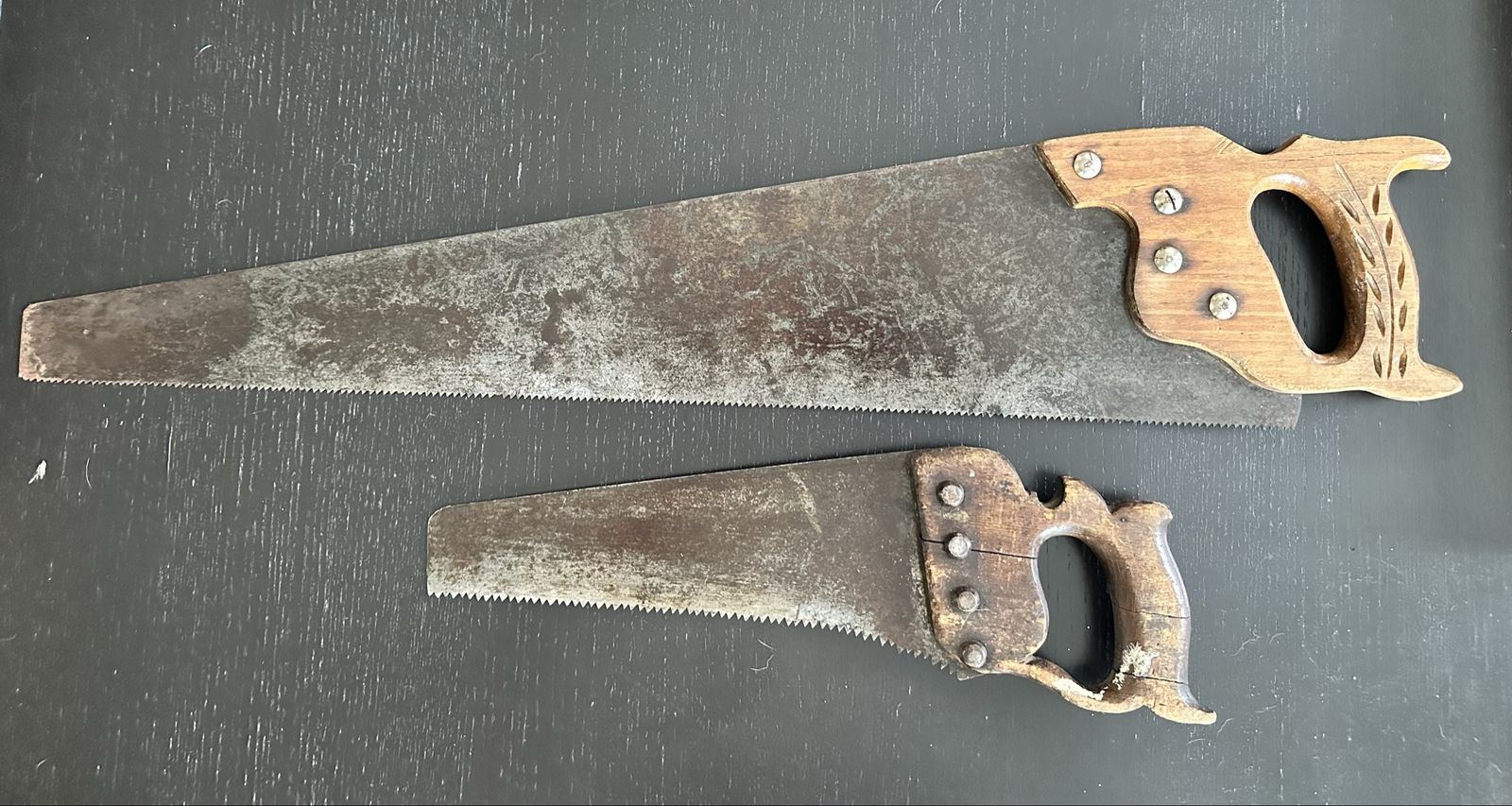 Vintage Hand Saws (2) Rustic Farmhouse Decor