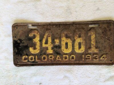 1934 Colorado license plate