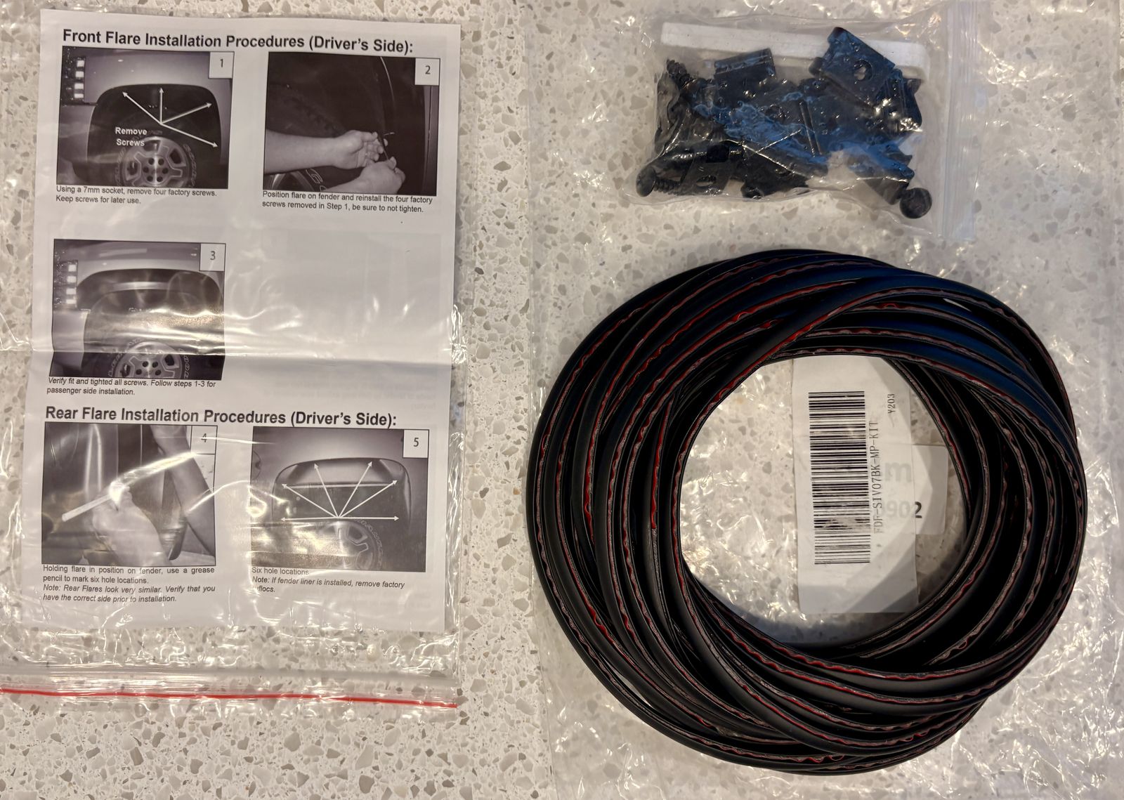 NEW Chevy OE Fender Flare Harware &   Edge Trim