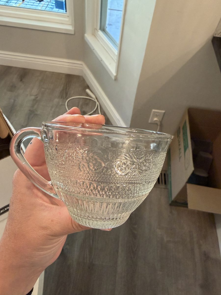Vintage Pressed Glass Cups – Set of 12