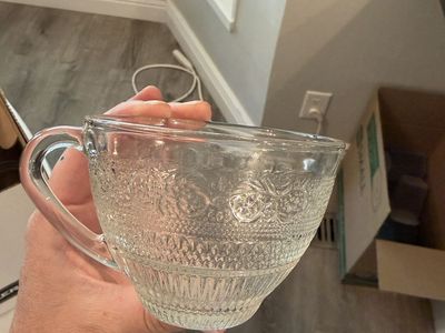 Vintage Pressed Glass Cups – Set of 12