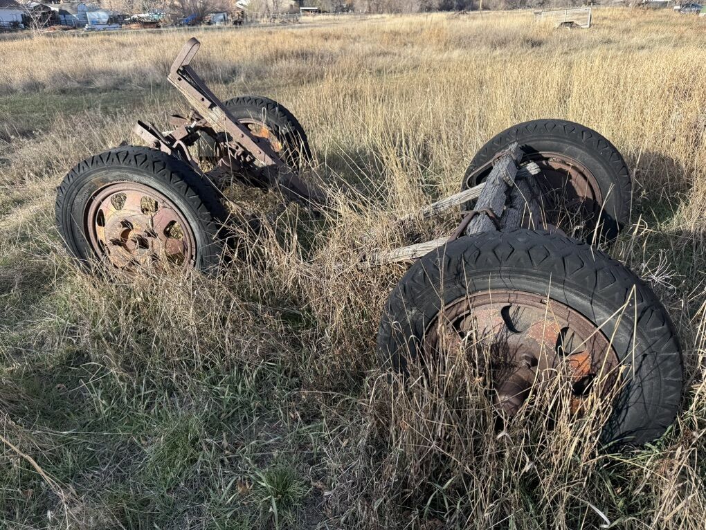 Two Antique Farm Axles
