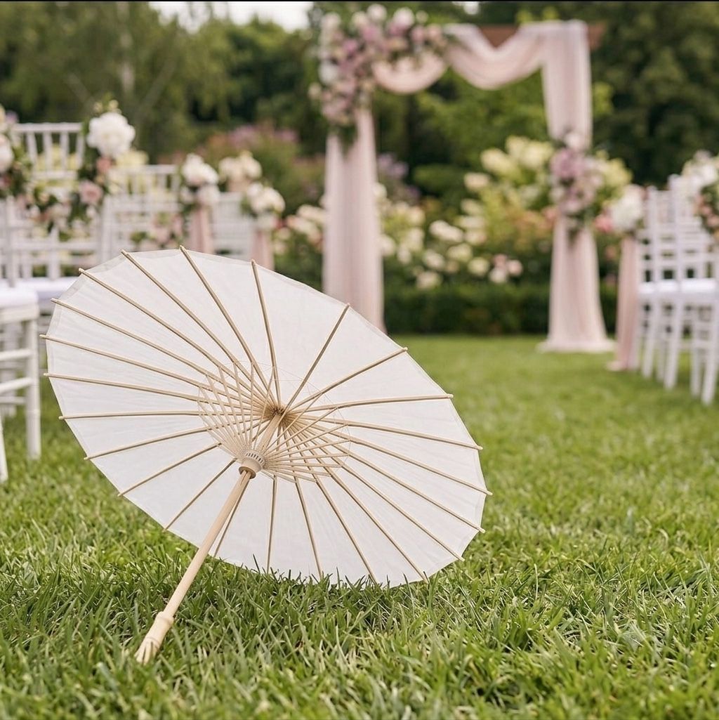 (75) Neutral Sun Parasols / Umbrellas Rental - Weddings, Galas, & Events