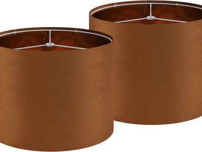 New Burnt Orange Velvet Drum Lamp Shades Set of 2 Medium, Replacement Lamp Shade