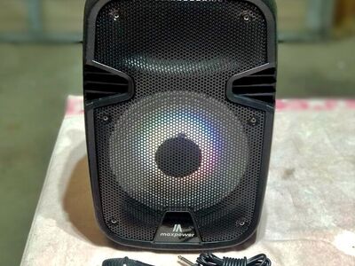 Maxpower Rechargeable 8" Bluetooth Speaker / Karaoke machine model MPD844L + Microphone + Power cord