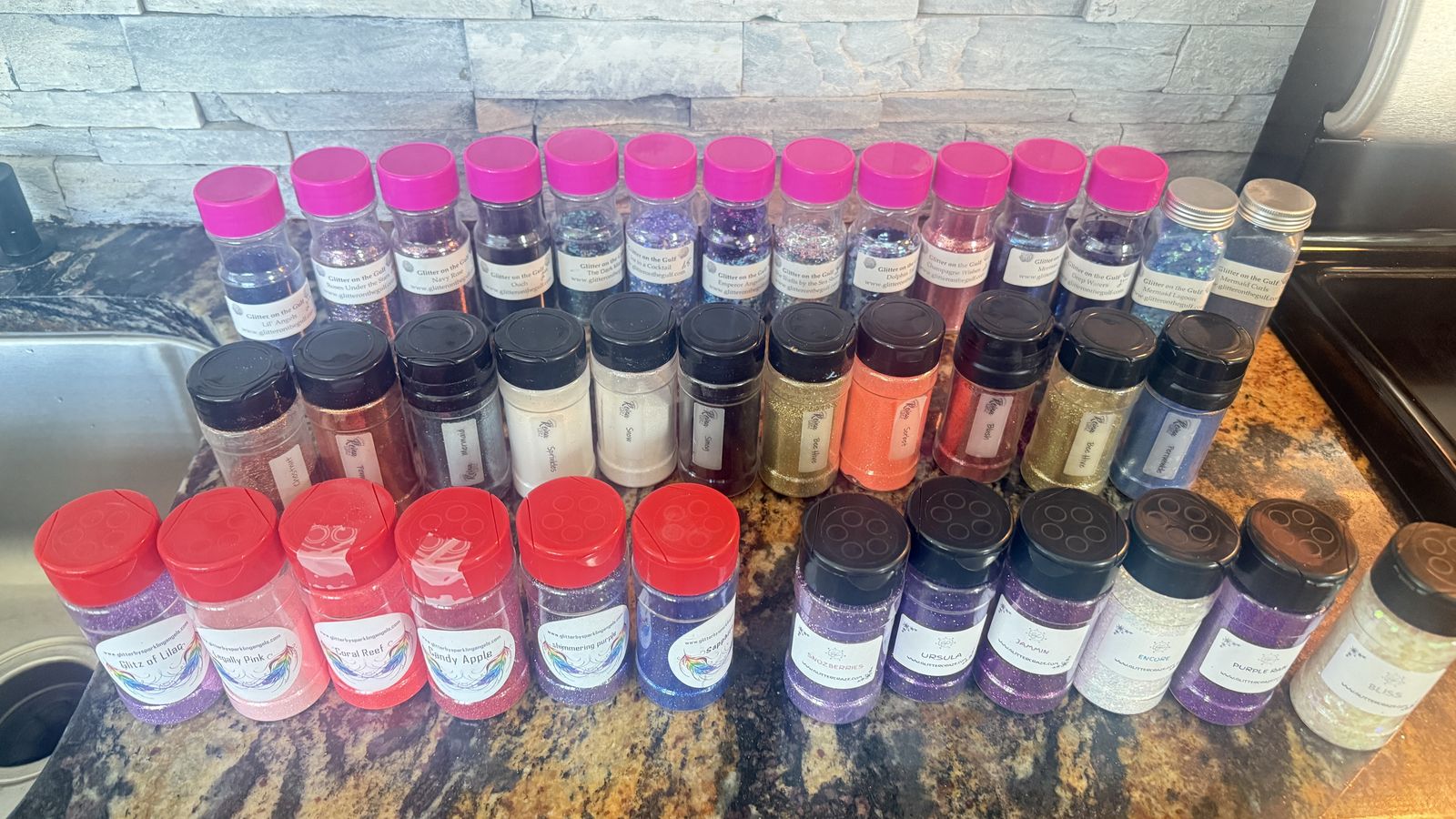 Misc brands high quality Glitter Lot - 37 Colors