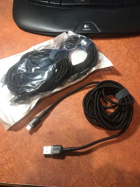 2-Pack Apple phone charge 10ft cables to USB