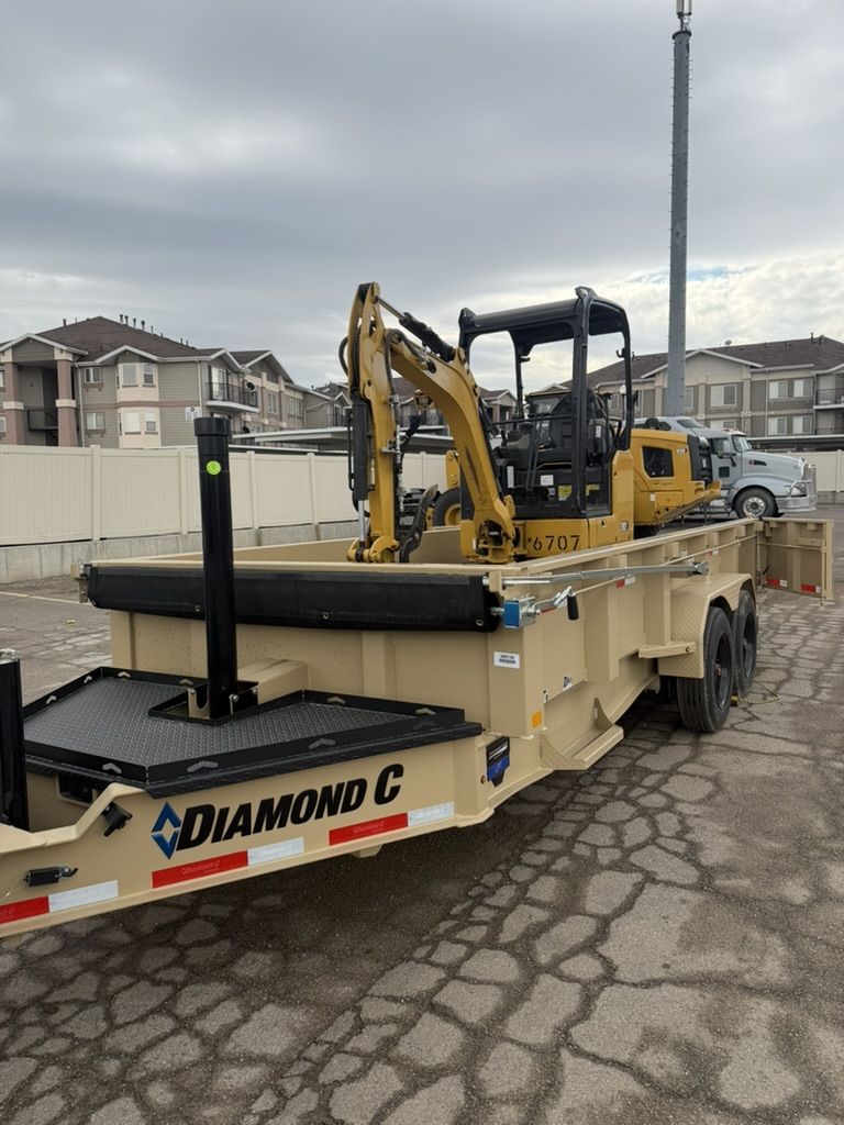 Mini Excavator + Dump Trailer Rental – Dig & Haul Combo – Cat 302 + 7x14 Dump