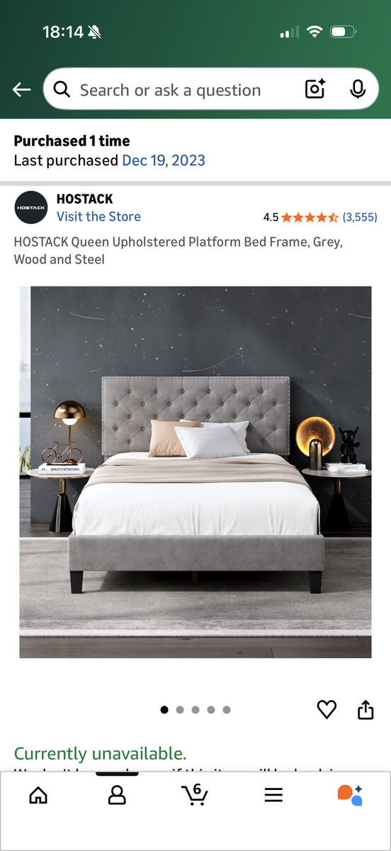 Queen Bed With TuFted Headboard