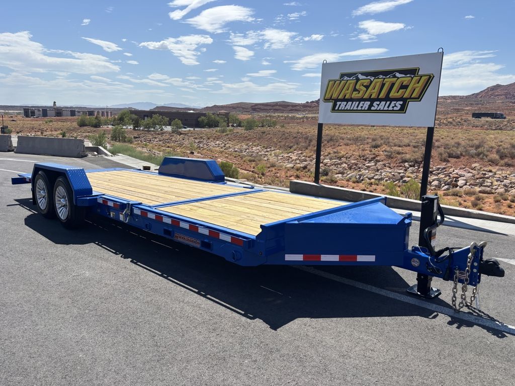 2026 Midsota 7 X 22 Blue Tilt Bed Equipment Traile