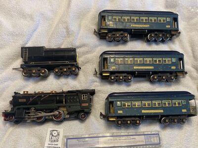 Lionel Prewar 260E Chugger, Tender, 3 Car Pass Set