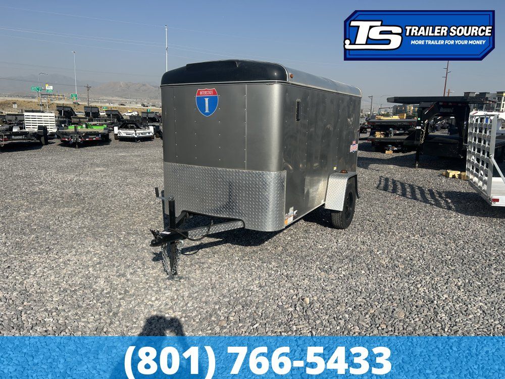 5x10 Interstate ENCLOSED Enclosed Cargo Trailer - 3.5K GVWR - Rear Swing Door, Side Door