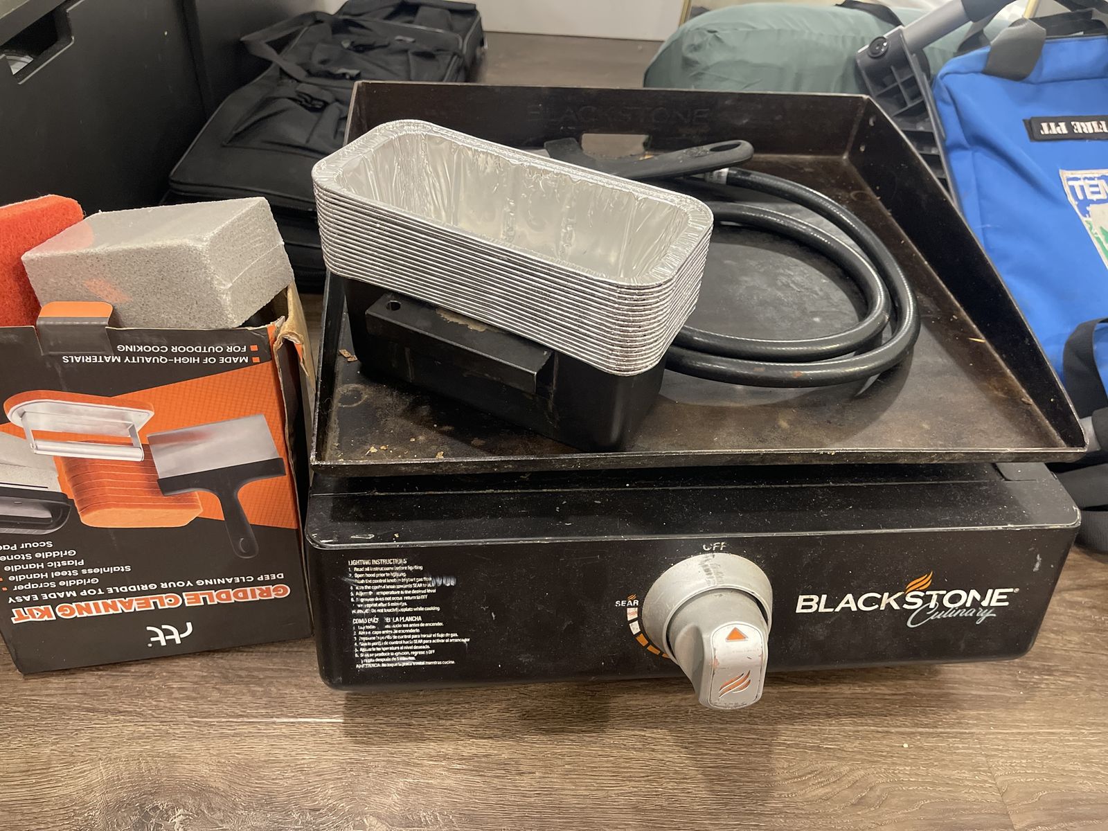 Blackstone Culinary Portable Griddle with Griddle Cleaning Kit & Accessories - Used