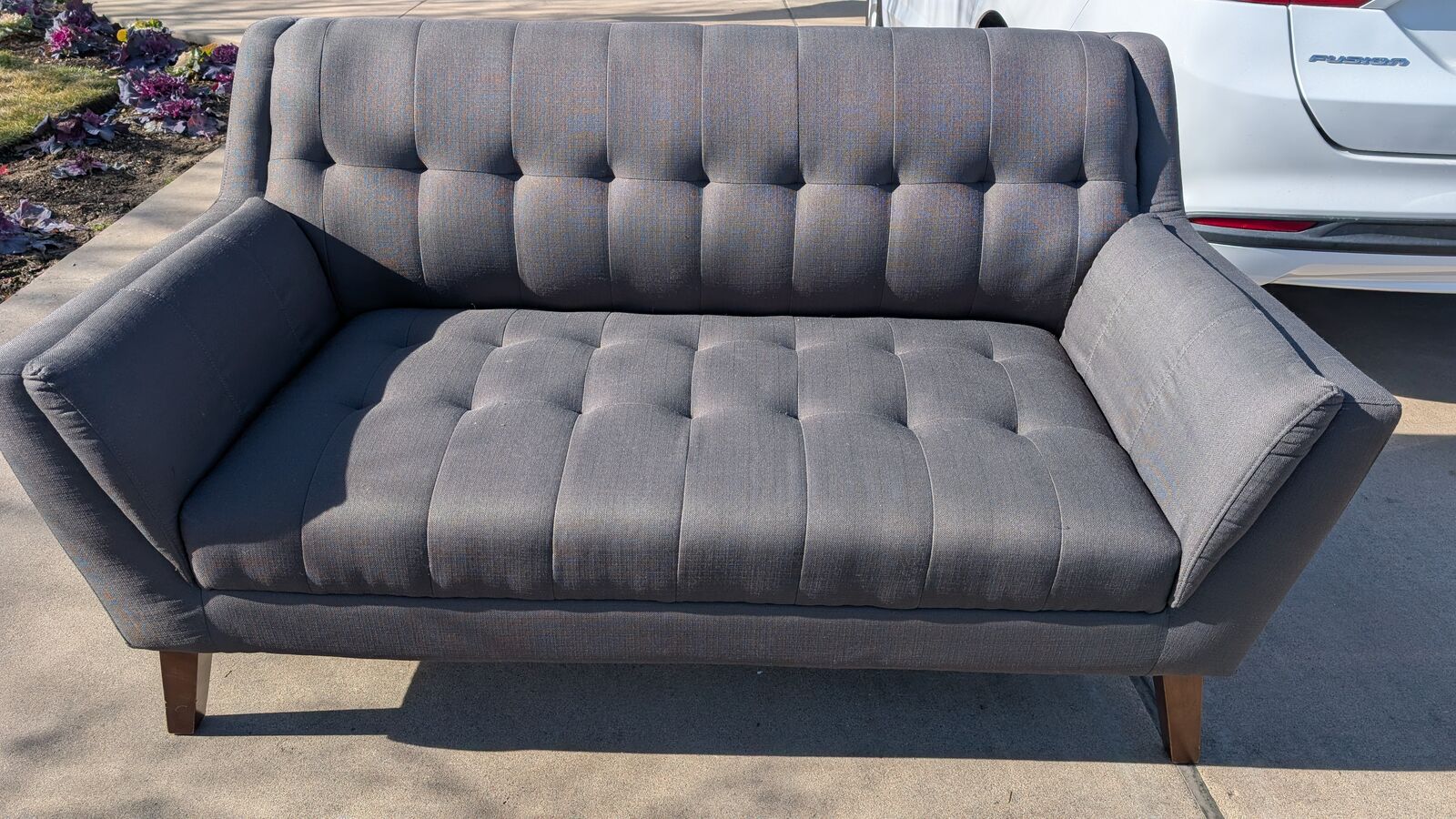 Grayish blue RC Willey Couch