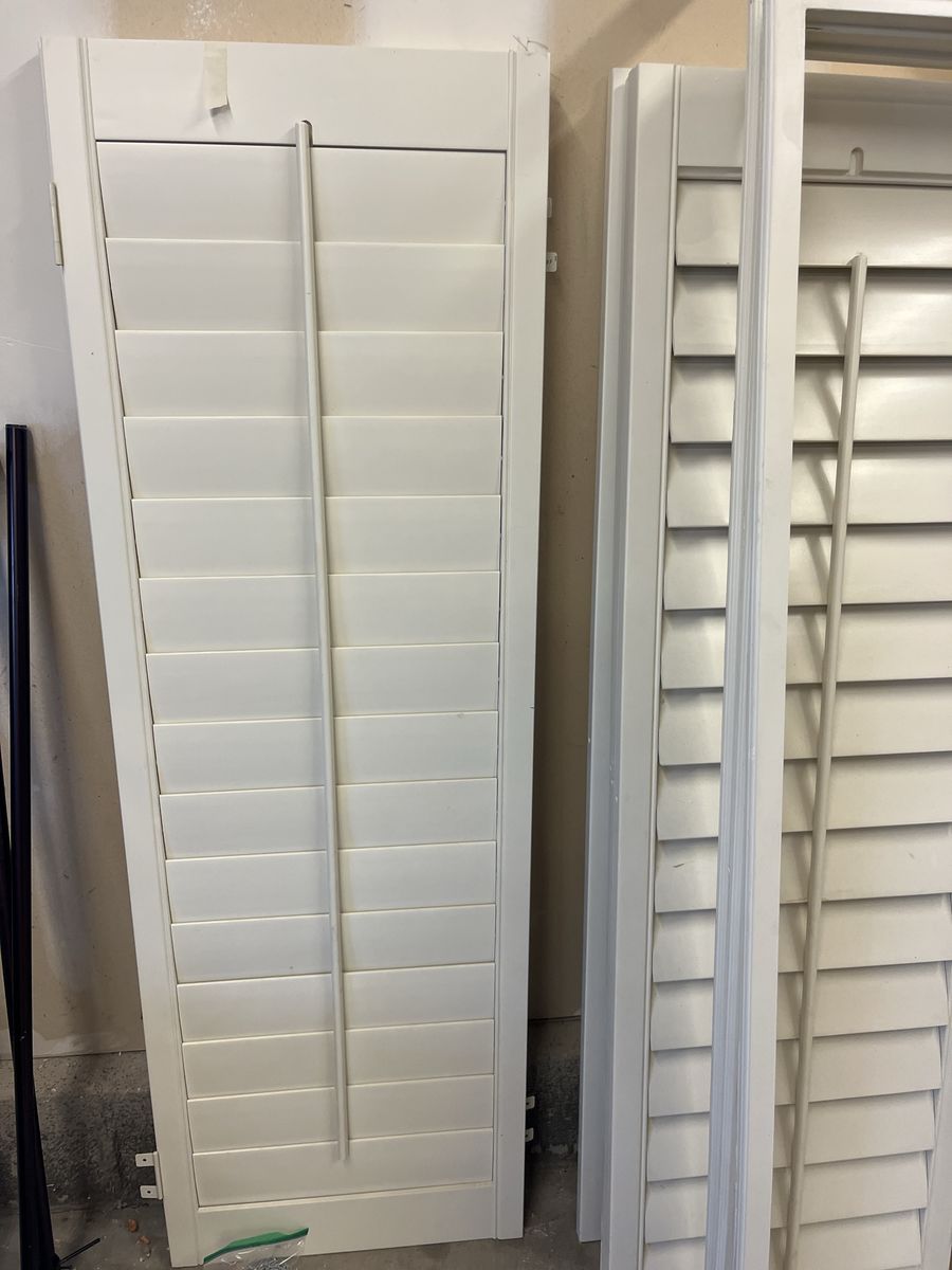 White Window Shutters - 11 Panels with Frames - Used Good Condition