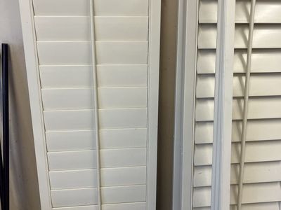 White Window Shutters - 11 Panels with Frames - Used Good Condition