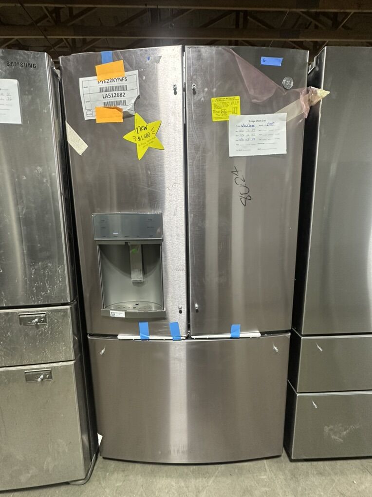 SPARKLING NEW GE COUNTER DEPTH FRENCH DOOR FRIDGE