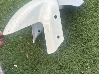 White Motorcycle Front Fender - Universal Fit