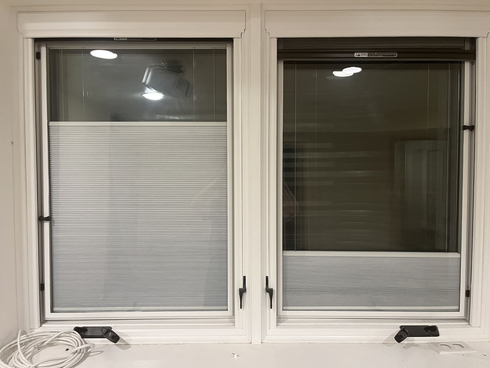 Pella Wood Casement Window w/ Between Glass Shade