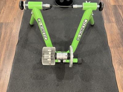 Kurt Kinetic Road Machine Indoor Bike Trainer with Mat and Riser Block