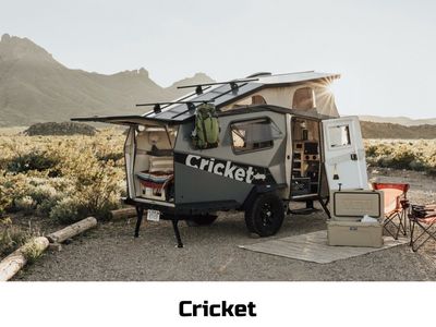 Taxa Cricket Travel Trailer - Off-Road & Compact, Sleeps 2 Adults and 2 Children, Pop-Top Roof, Solar Ready, Excellent Condition