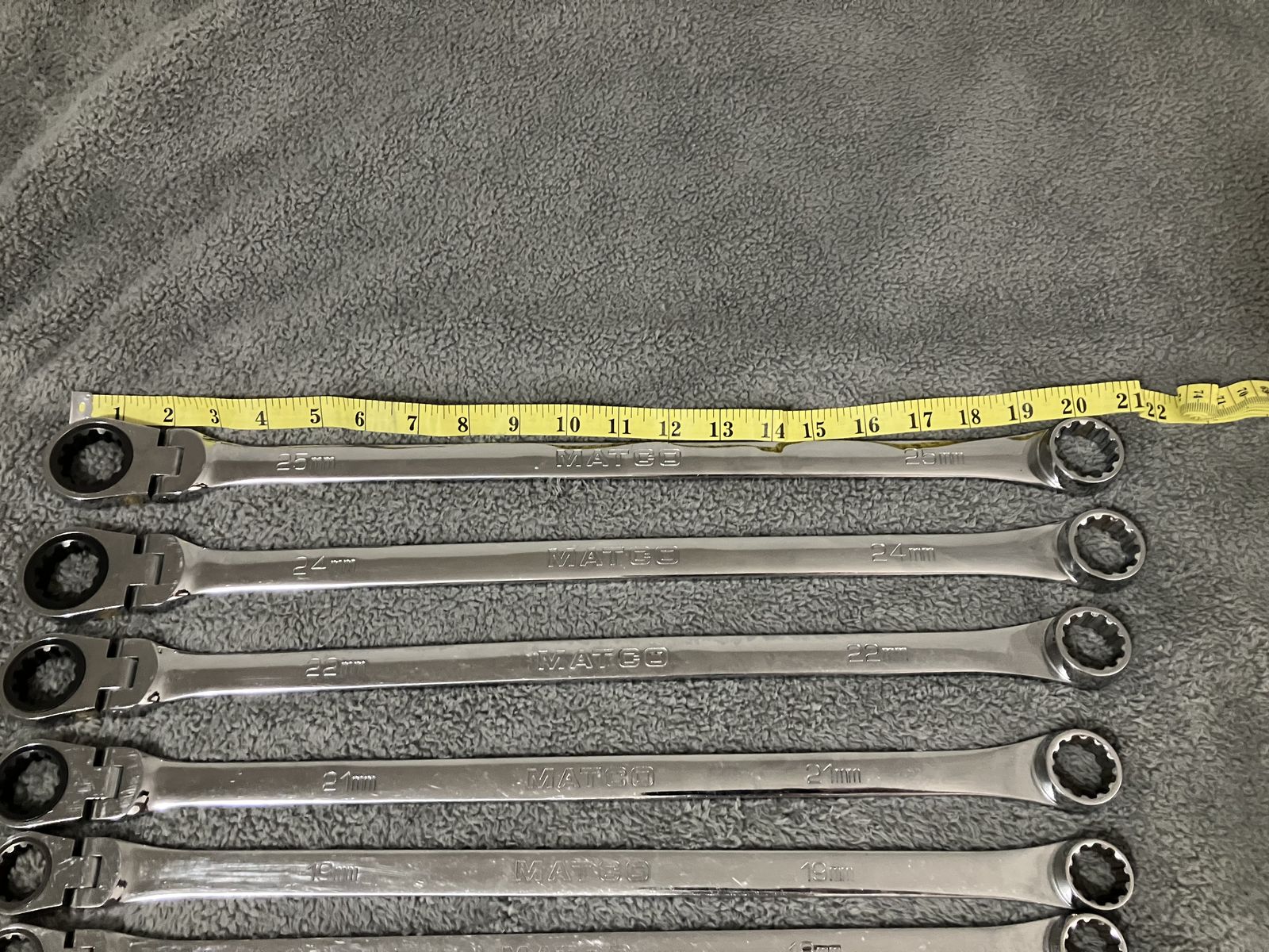 Matco 14 piece extra long ratcheting wrenches for sale or trade.