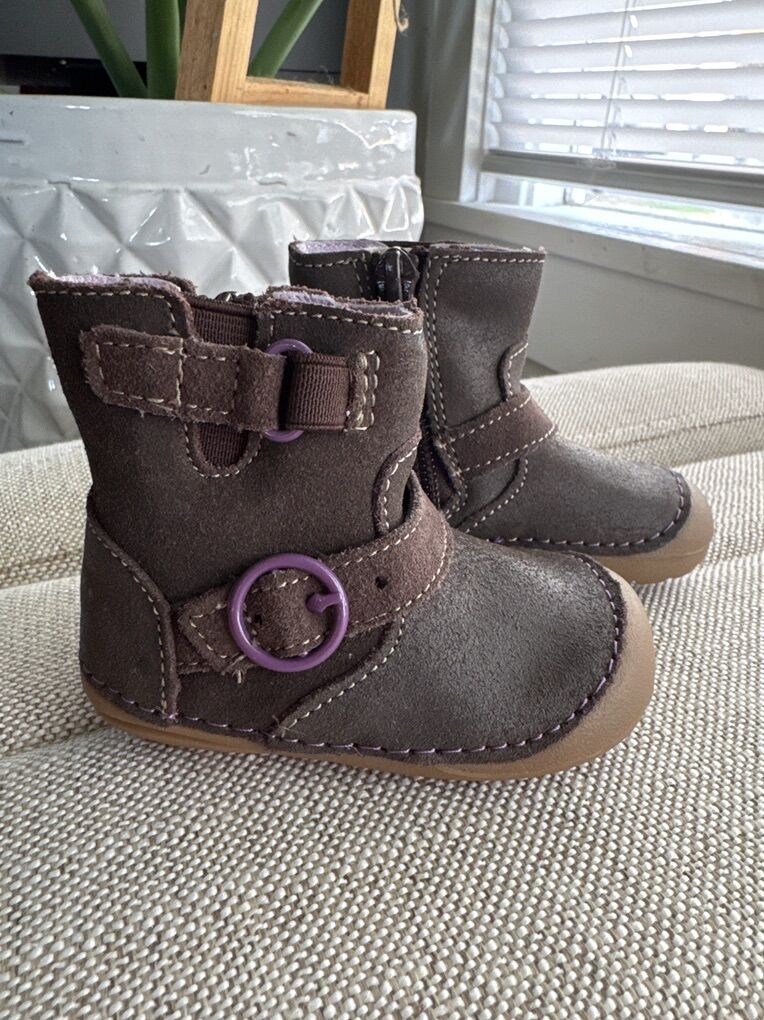 Stride Rite Toddler Baby Boots Leather sz 3M