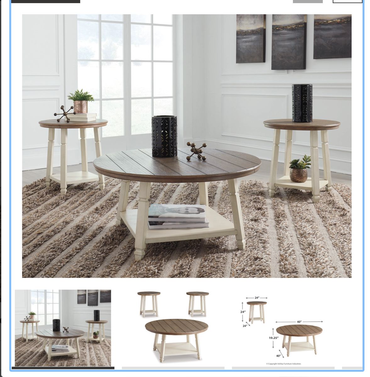 Ashley Furn. Coffee Table And End Table Set
