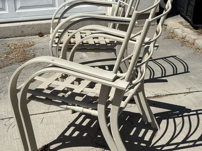 Metal patio chairs, no pads 6