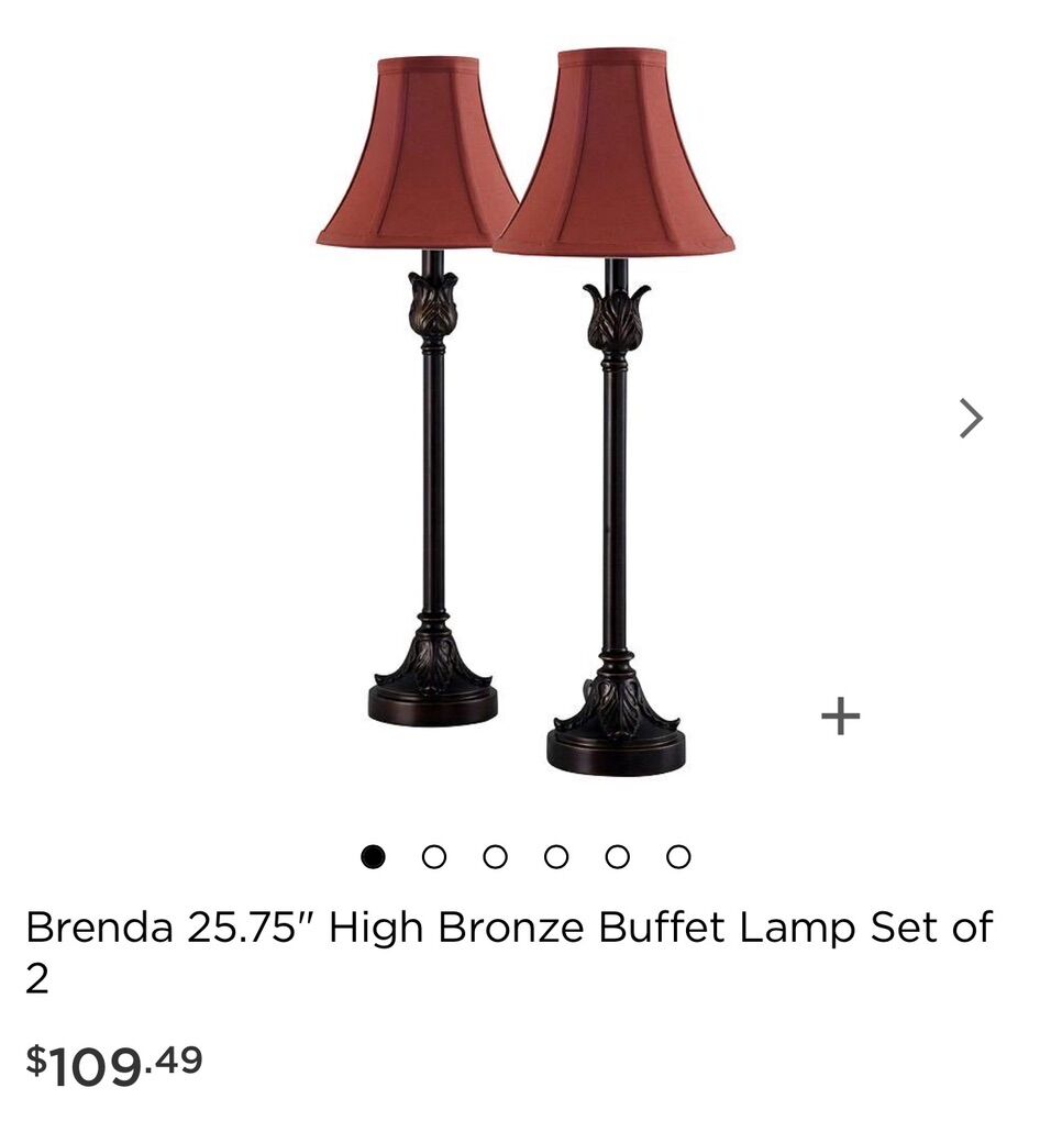 Brenda 25.75 High Bronze Buffet Lamp Set of 2