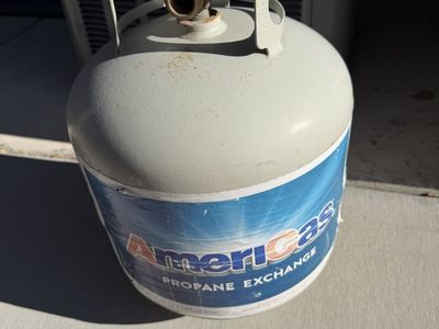 20# propane tank; FILLED, $35