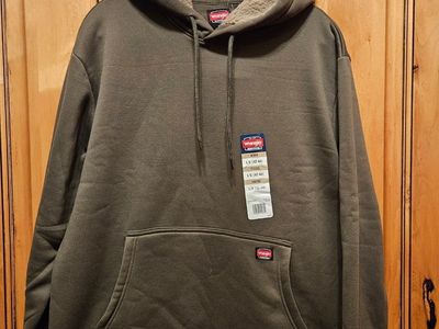 New Wrangler Workwear Fleece Hoodie Sherpa Lined L