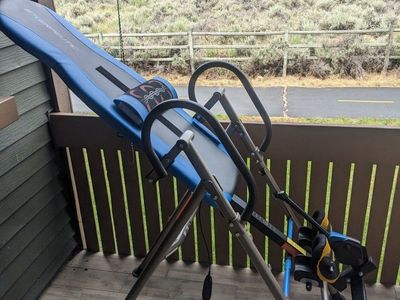 Exerpeutic Inversion Table, Blue/Grey, for Back Pain Relief & Decompression Therapy