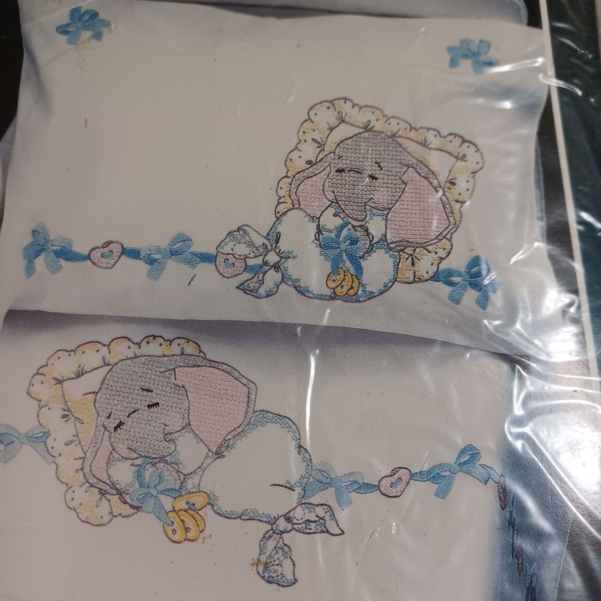 Bucilla Stamped Crib Sheet /Pillowcase Set