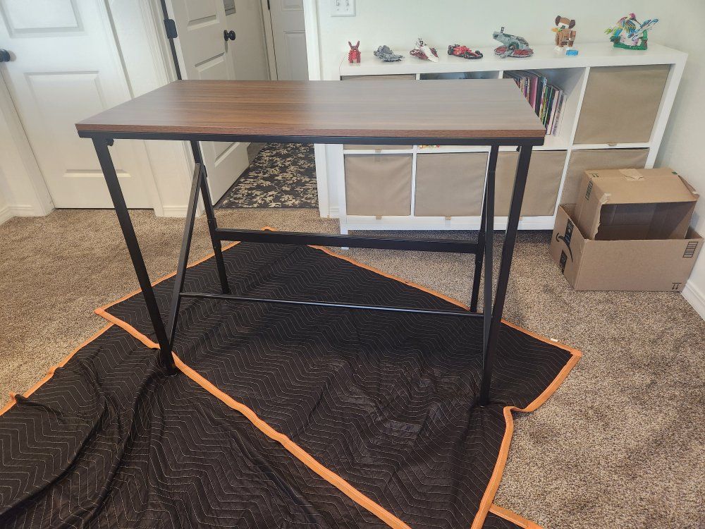 Safco Elevate Standing-Height Desk - Walnut Melamine Laminate - 1957WL