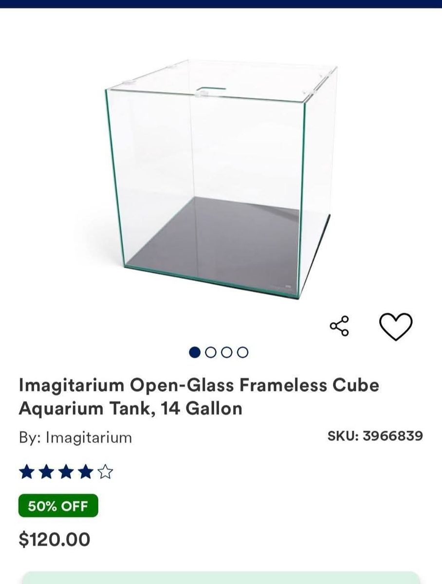 Rimless 14 gallon tank