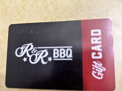 R $ R BBQ GIFT CARD. $100.
