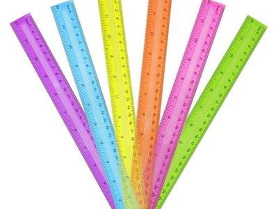 30 Pack Clear Plastic Rulers 12, Assorted Colors