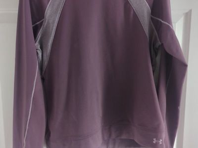 Under Armour Women's Pullover Training Sweatshirt Size Small Purple Gray
