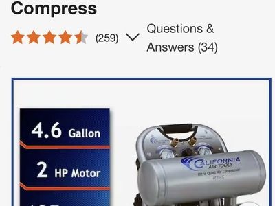 California Oiless Dual Aluminum Tank Compressor