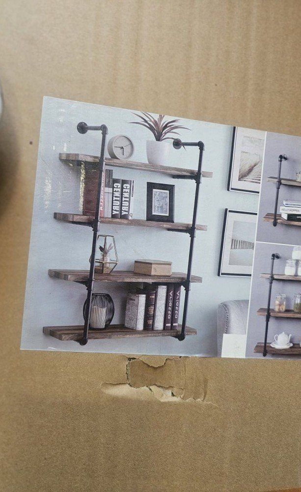 Industrial pipe shelving
