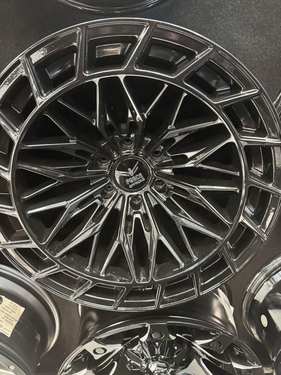 Force  off-road F1445 20x10 6x139.7 -24mm Gloss Black Wheels - Set of 4 brand new.
