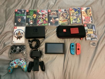 Nintendo Switch, games, and accessories