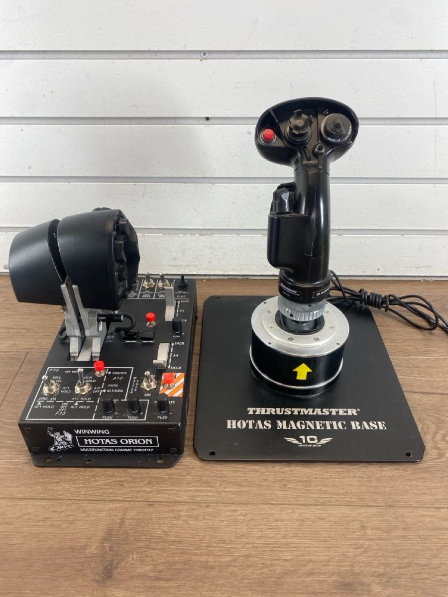 THRUSTMASTER FLIGHT STICK F/A-18C HORNET WINWING HOTAS ORION COMBAT THROTTLE #WCP039430
