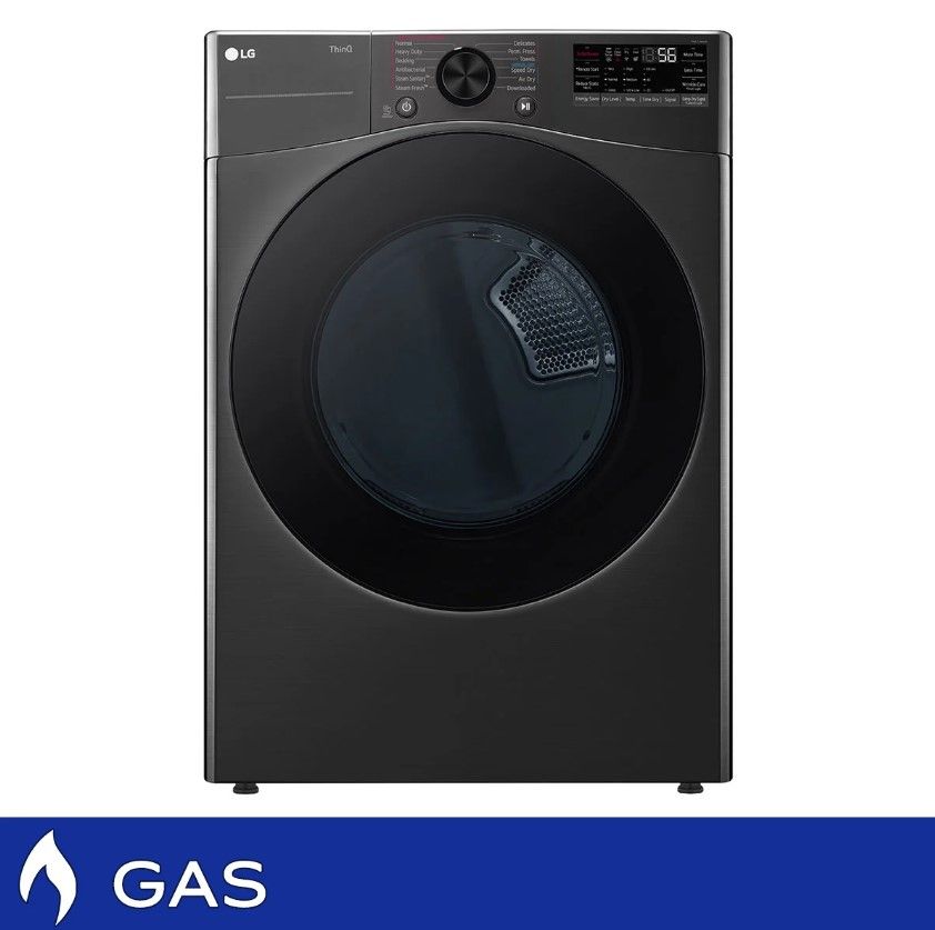 LG  DLGX4081B 7.4 cu. ft. Gas Dryer with TurboSteam and Built-In Intelligence, Black Steel 1667920  #106883