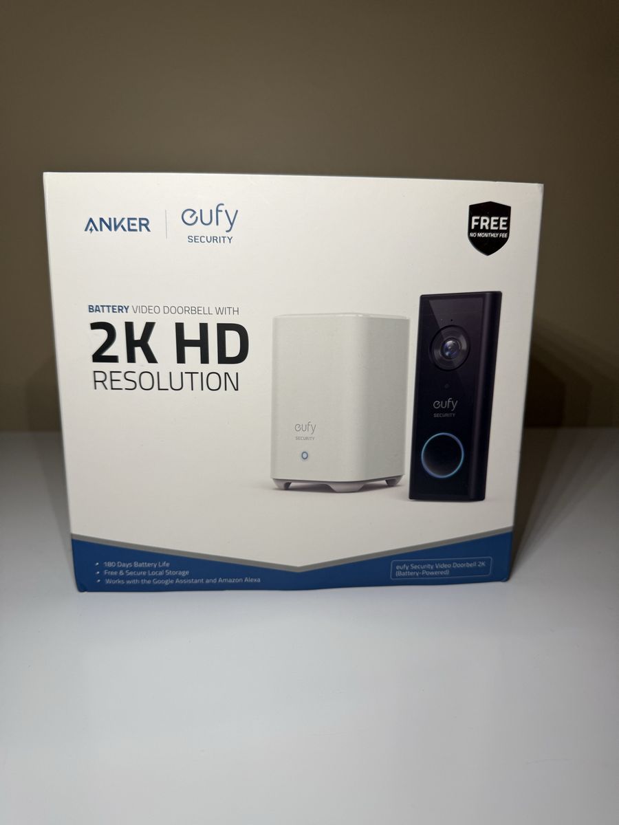 Home Doorbell Camera. Anker Eufy Security 2K HD Battery Video Doorbell with HomeBase 2
