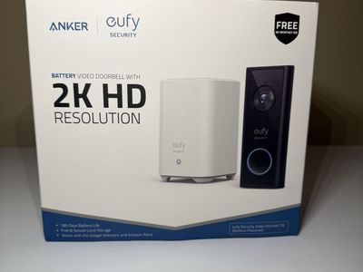 Home Doorbell Camera. Anker Eufy Security 2K HD Battery Video Doorbell with HomeBase 2