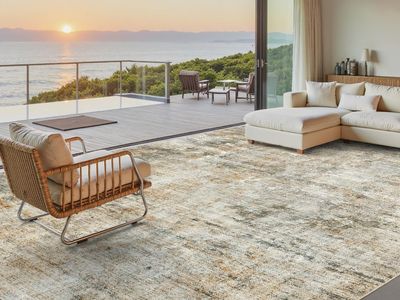 NEW 8x10 Abstract Large Living Room Rugs Neutral Modern Washable, Brown Grey